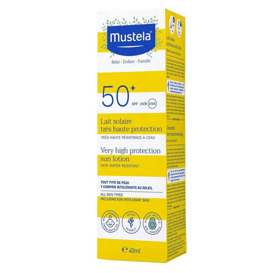 Lotion solaire avec SPF 50+, 40 ml, Mustela