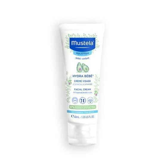 MUSTELA Hydra-Bebe Crème Visage Hydraterende Crème met Biologische Avocado 40ml