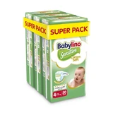 BABYLINO Sensitive Cotton Soft Kinderwindeln No4 8-13kg (50x3) 150 Stück Super Pack