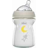 CHICCO Natural Feeling Glasflasche mit Silikonnippel 250ml für 0+ Monate [81221-30]