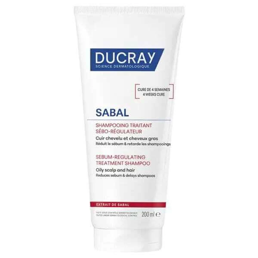DUCRAY Sabal Sebum Regulating Treatment Shampoo - Shampooing traitant séborégulateur pour cheveux gras 200ml