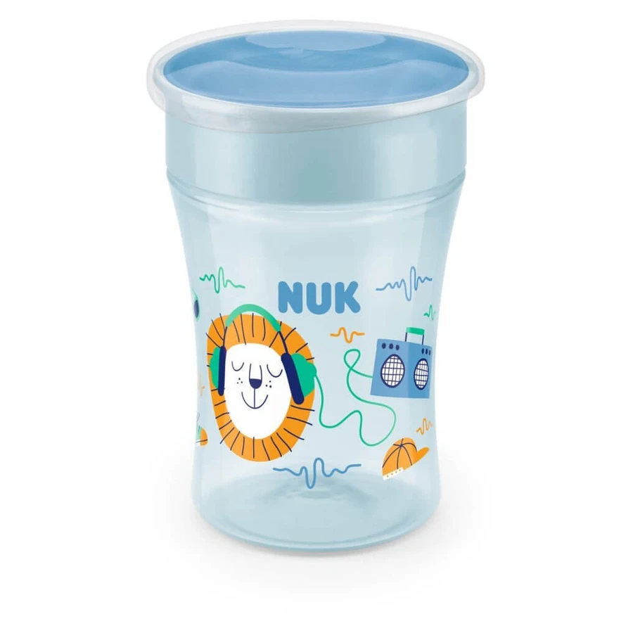 NUK Magic Cup Training Cup mit Rand & Deckel 8m+ 230ml In verschiedenen Farben - Blau