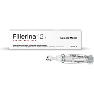FILLERINA 12HA Gel de comblement densifiant Grade 5 pour l'augmentation du volume des lèvres et le comblement des rides périmétriques 7ml