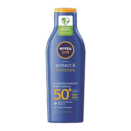 Protect &amp; Moisture Hydraterende Lotion met SPF50+, 200 ml, Nivea Sun