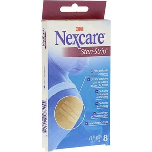 NEXCARE Selbstklebende Leder-Konvergenzbänder 3 x R1541 (6mm x 75mm) & 5 x R1540 (3mm x 75mm), 8 Stück