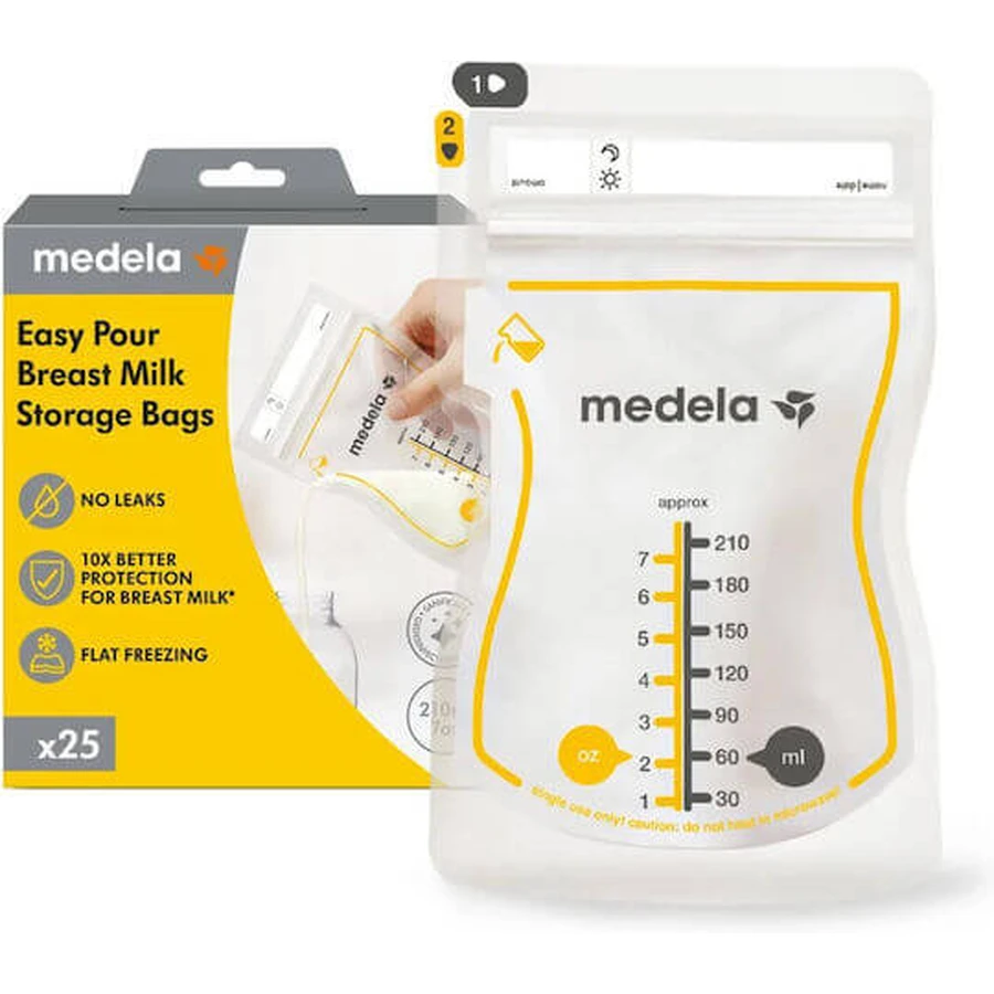 MEDELA Easy Pour Breastmilk Storage Bags 210ml- 25 pezzi [101046326]