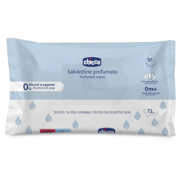 CHICCO Geparfumeerde Babydoekjes Alcohol- & Zeepvrij 72 Stuks