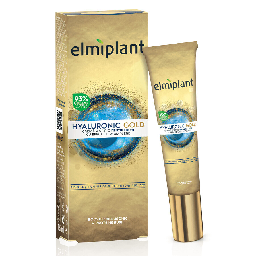 Hyaluron Goud Anti-Rimpel Oogplamuur, 15 ml, Elmiplant