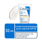 Crema hidratanta pentru ten normal-uscat cu SPF 50, 52 ml, CeraVe