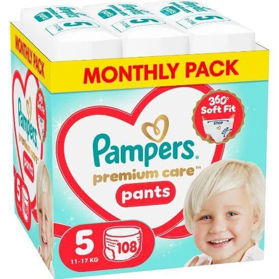 PAMPERS Premium Luierbroek Pull-on Nr.5 11-17kg 108 Stuks MSB