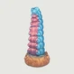 Silicone Octopuss Skin Dildo 20 x 5,3 cm - Blauw
