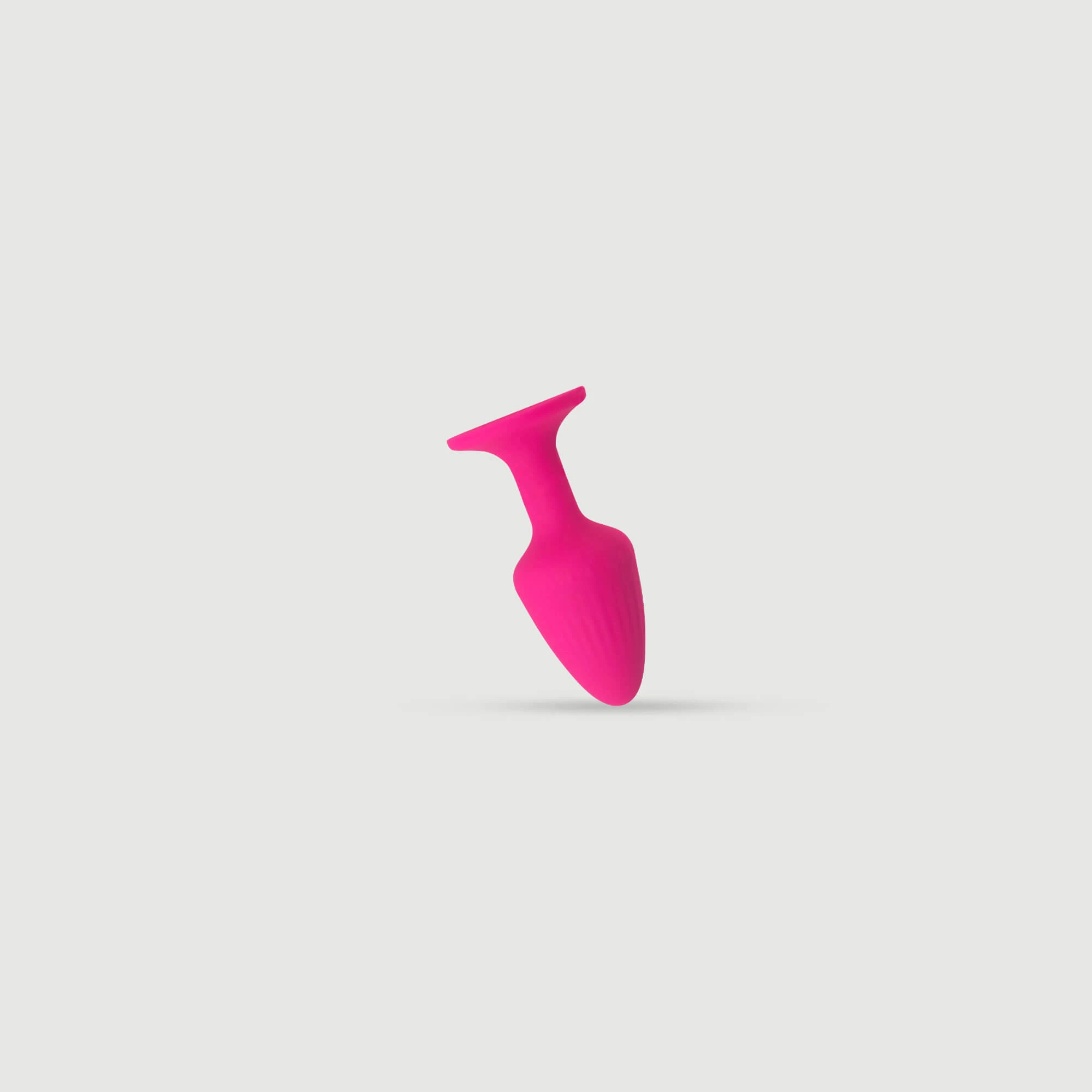 Anal Collection Geribbelde Grote Siliconen Butt Plug met Zuignap - Roze