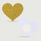 Gold Glitter Heart Shaped Nipple Cover