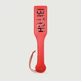 Domme Series Leather Paddle With BITCH Cutout - Red