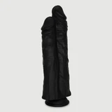 Atlas 26,5 cm Double Realistic Silicone Dildo with Suction Cup - Black