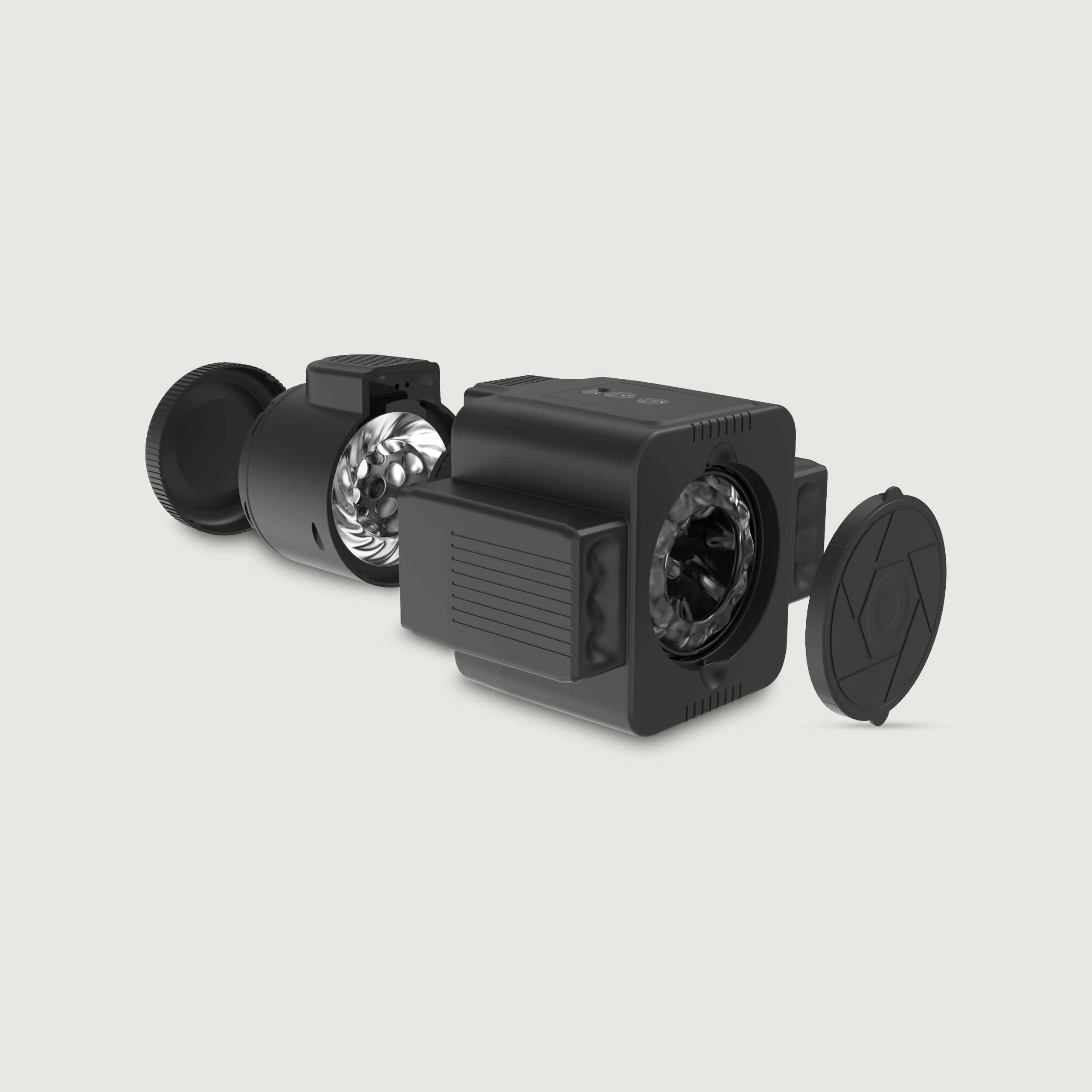 7 Functies Vibrerende & Roterende Handheld Masturbator - Zwart