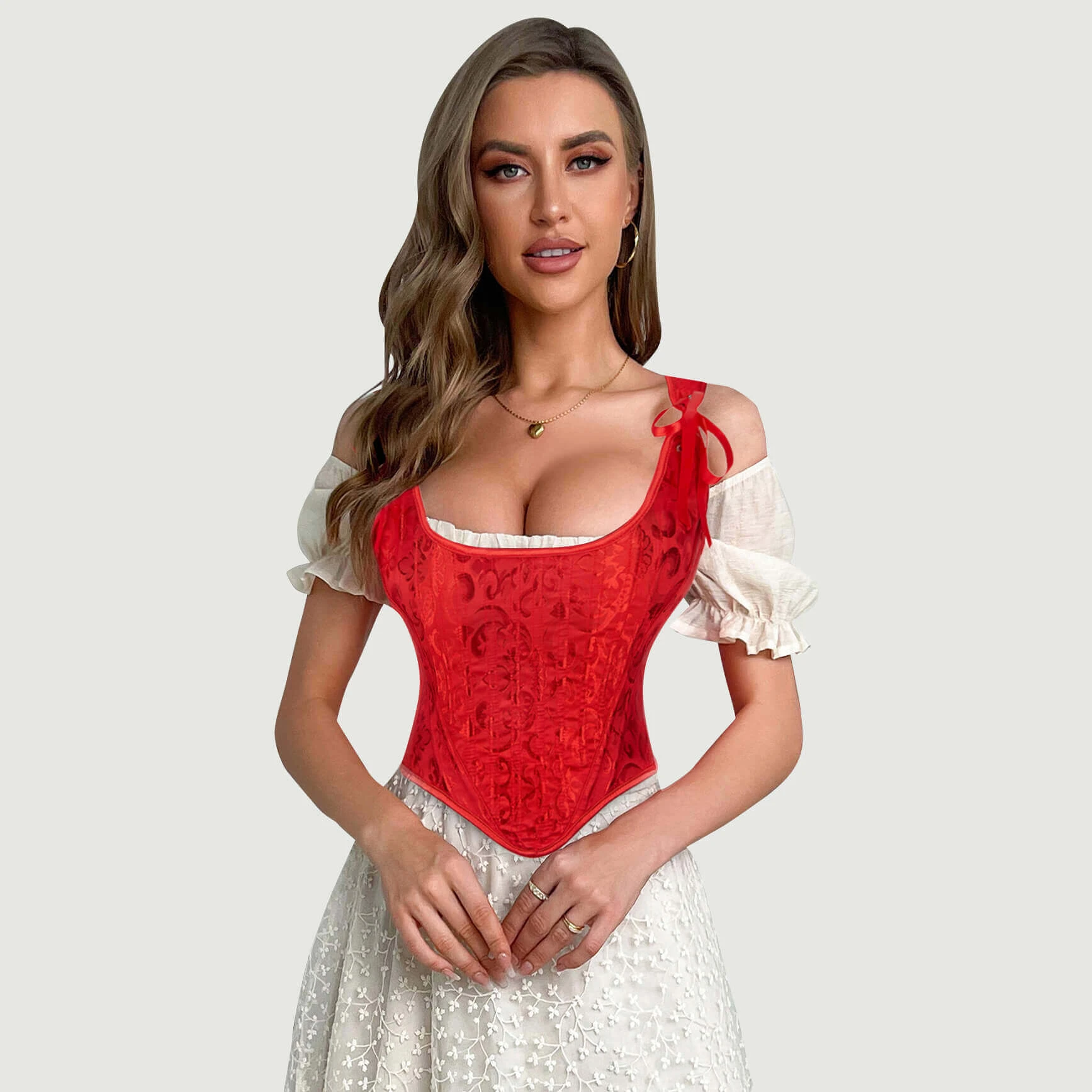 Sexy Plastic Bones Sexy Korset - Rood - X-Large