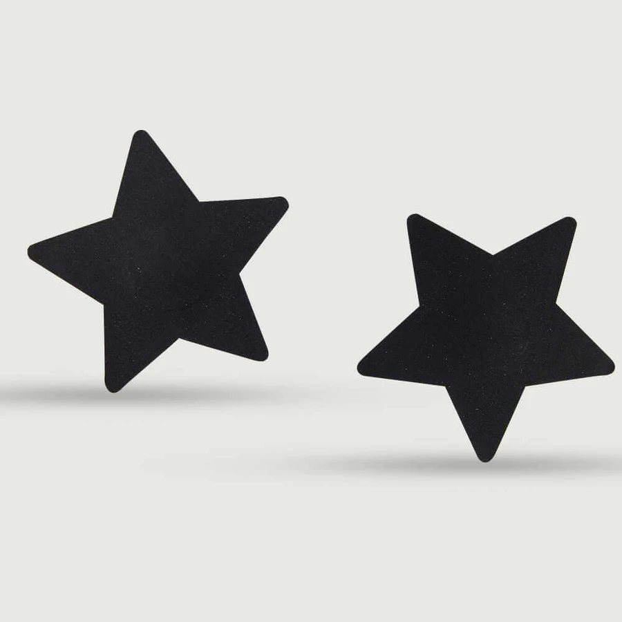 Star Sticky Nipple Cover - Negru