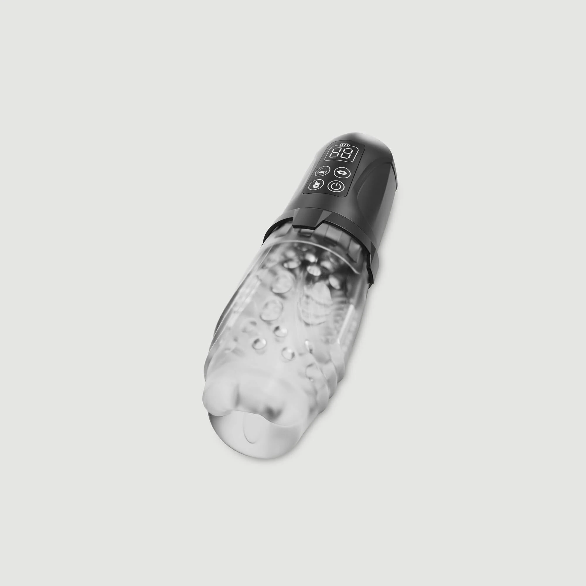 7 functies zuigen en vibreren Handheld Male Masturbator - Transparant