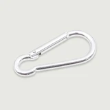 Karabinerhakenverbinder aus Metall - Silber