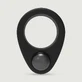 Ramrod Silicone Cock Ring with Single Metal Weight - Negro