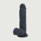 R16 Op Afstand Bestuurbare Realistische Siliconen Vibrator met Ballen & Zuignap - Zwart