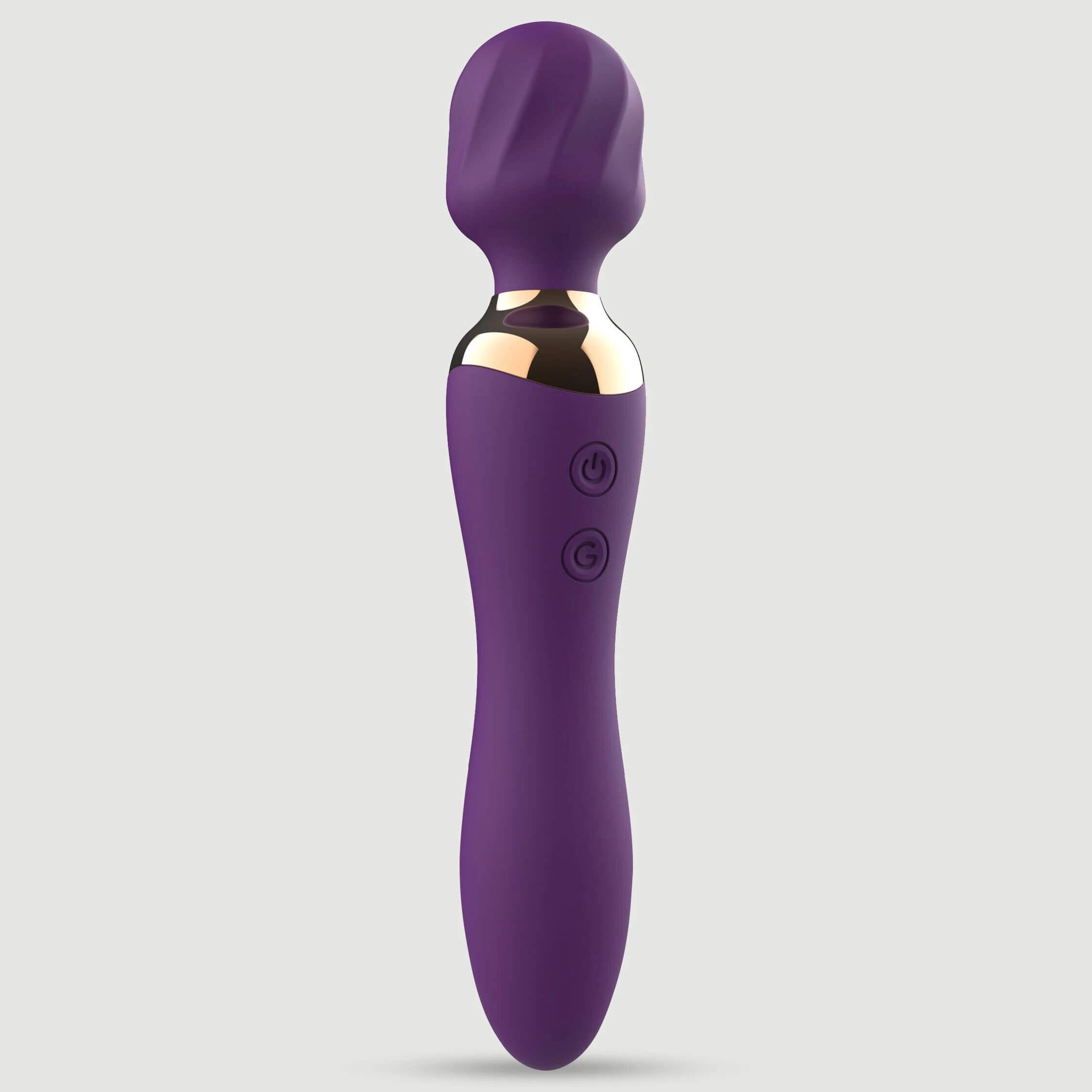 Vibro-Wall Premium Siliconen Massage Wand Stimulator & Vibrator 2 in 1 - Paars