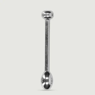 Metalen urethrale geluidsplug 8 mm - Zilver