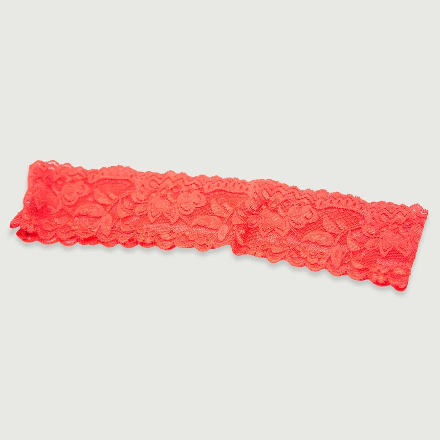 Lace Blindfold Ribbon Mask - Red
