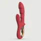 J'Adore Silicone Ribbed Rabbit Vibrator - Red