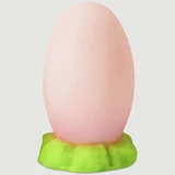 X-Large Silicone Egg Plug With Suction Cup 19,1 x 10,5 cm - Pink