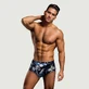 Camo zwembroek met hondenlabel - Blauw - Groot/X-Large