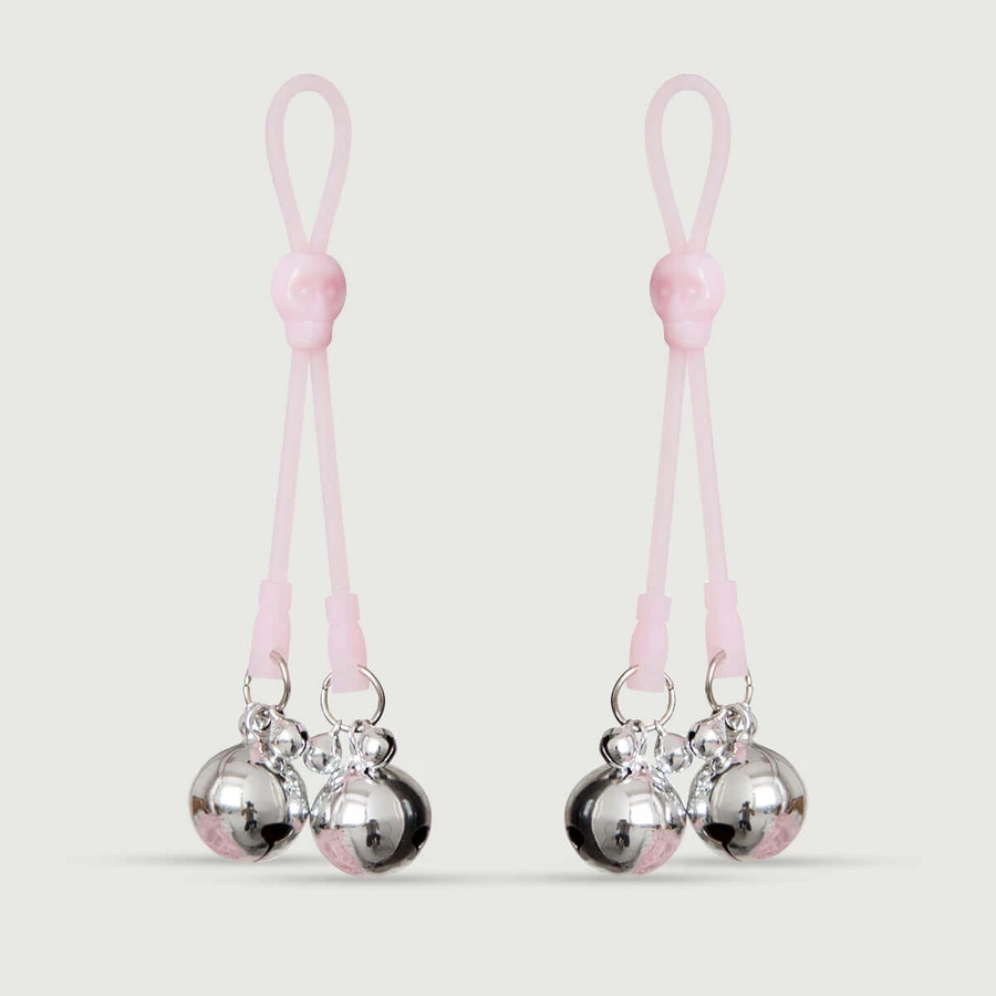 Tepelklemmen met belletjes - Roze