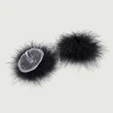 Cubrepezones Adhesivos De Piel De Fieltro - Negro