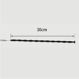 300 x 9 mm Silikon-Urethral-Schall - Schwarz
