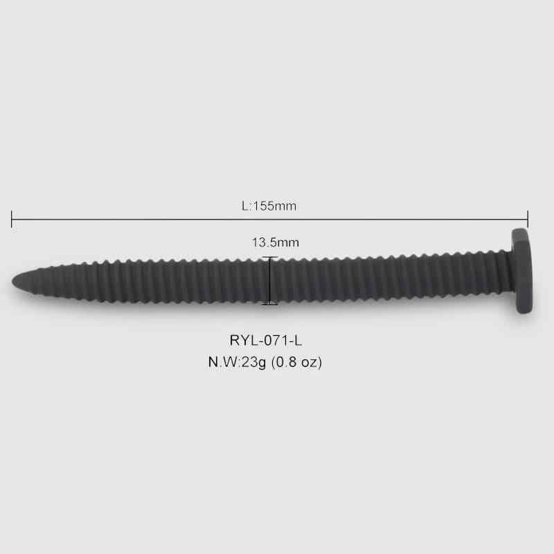 152 x 20 mm Spiraal Siliconen Urethrageluid - Zwart