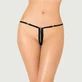 Sexy schwarzer String-Knickers mit Reißverschluss - Schwarz - Einheitsgröße