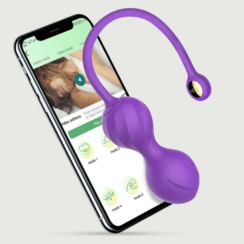 My Kegel Partner Silicone App Control Kegelballen - Paars
