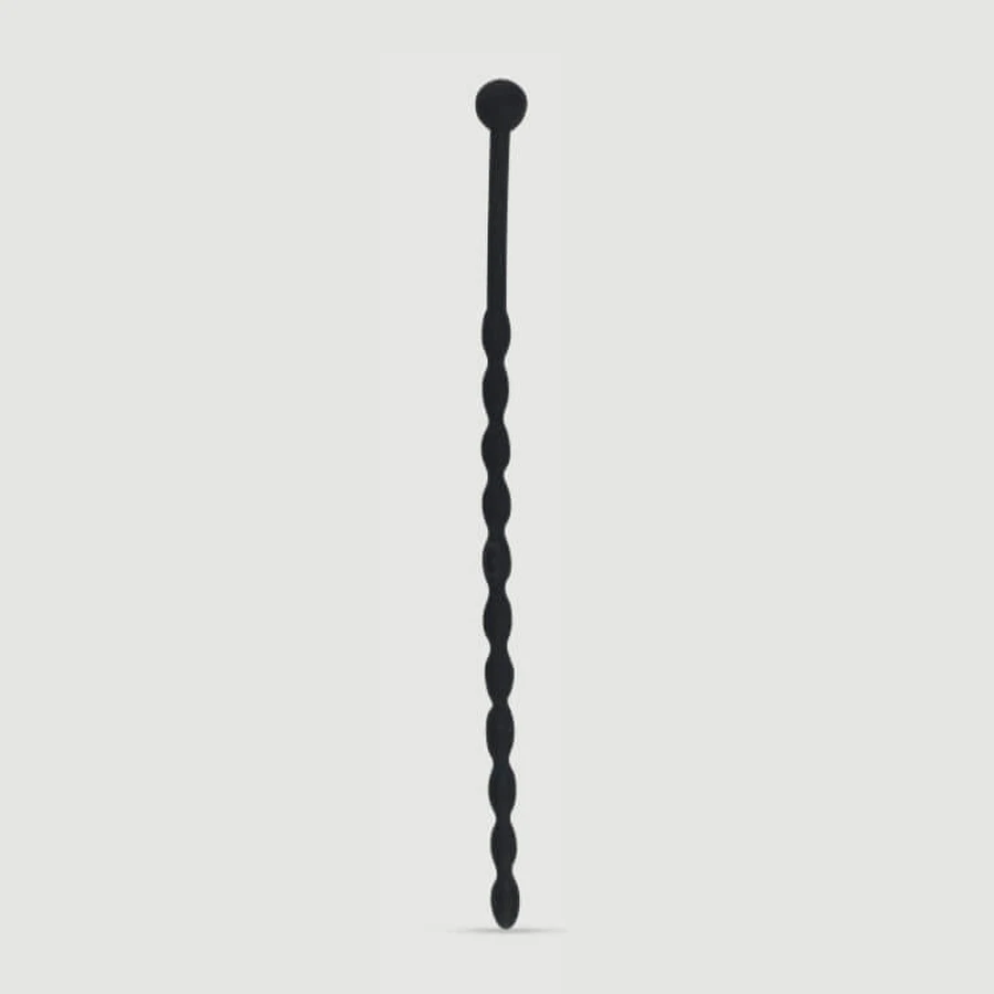 155 x 6 mm Silicone Urethraal Geluid - Zwart