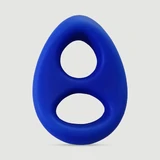 Driehoek Vloeibare Silicone Flexibele Cock Ring 45 mm - Blauw