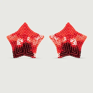 Stervormige tepelpasteitjes - Rood
