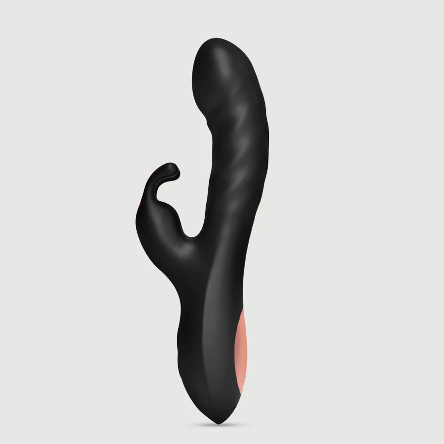 Sexopolis Amaya Gebogen Silicone Konijn Vibrator - Zwart