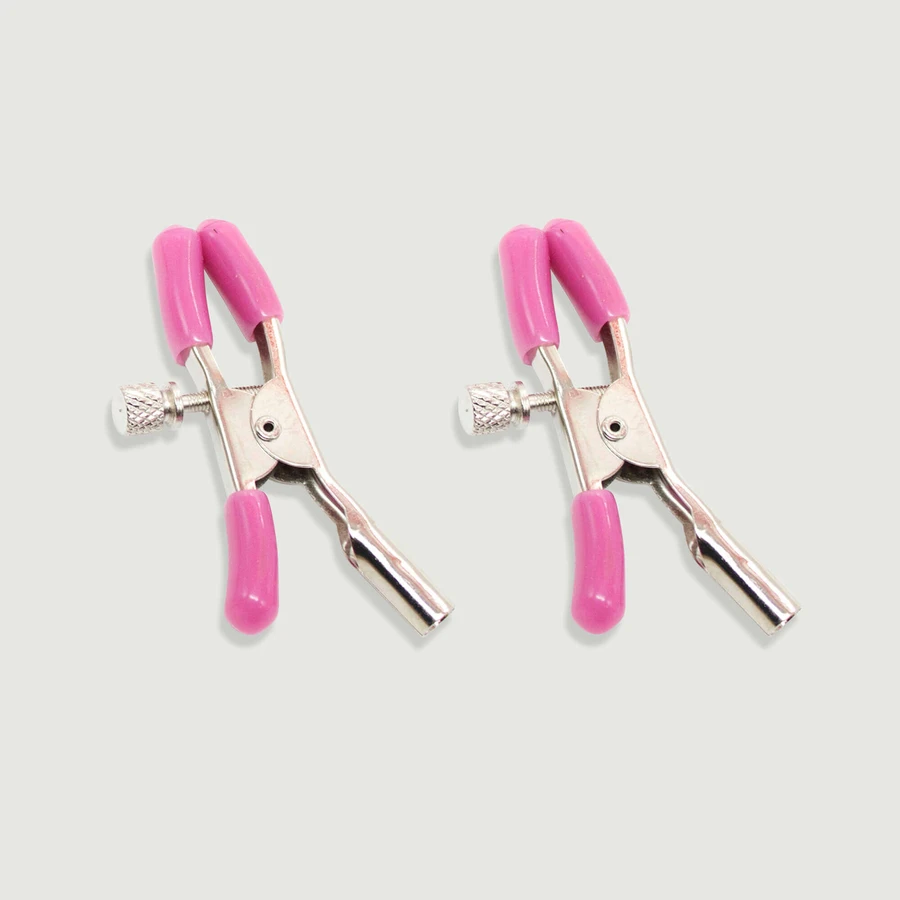 Nippelklammern mit verstellbarem Metallclip - Pink
