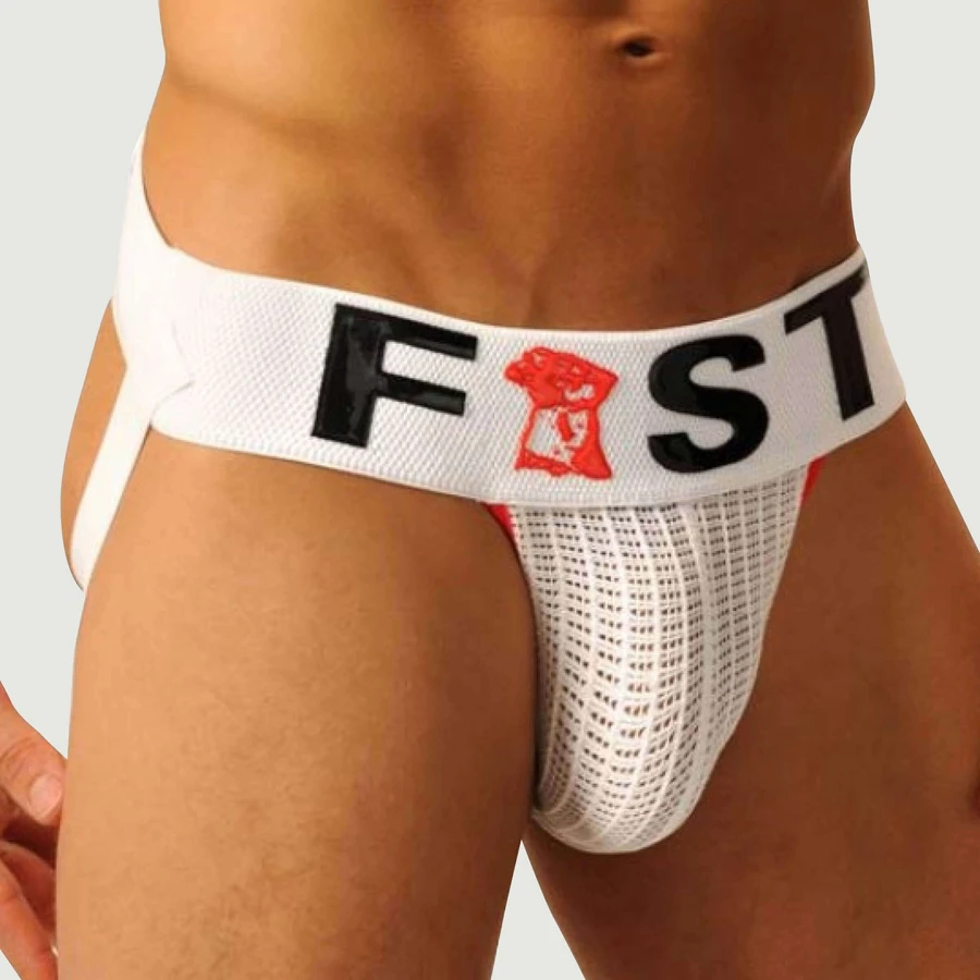 Jockstrap Fist Logo - Weiß - Medium