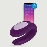 Satisfyer Double Joy Vibrateur pour couples basé sur l'application - Violet