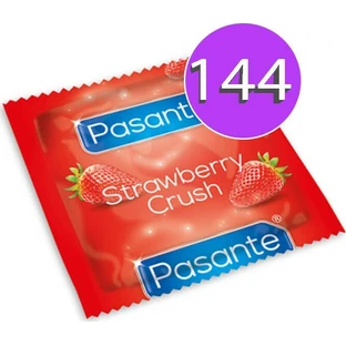 Pasante Aardbei Crush Condooms - 144 Stuks