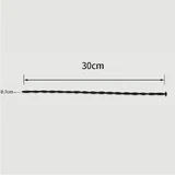 300 x 7 mm Silikon-Urethral-Schall - Schwarz