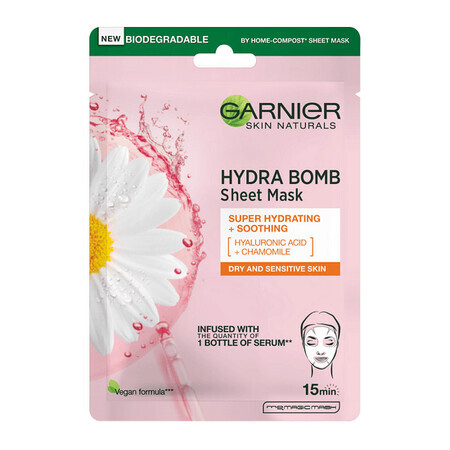 Hydra Bomb Skin Naturals Kamille Serum Masker, 28 g, Garnier