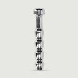 Geribbelde Dikke Holklinkende Penisplug 8 mm - Zilver