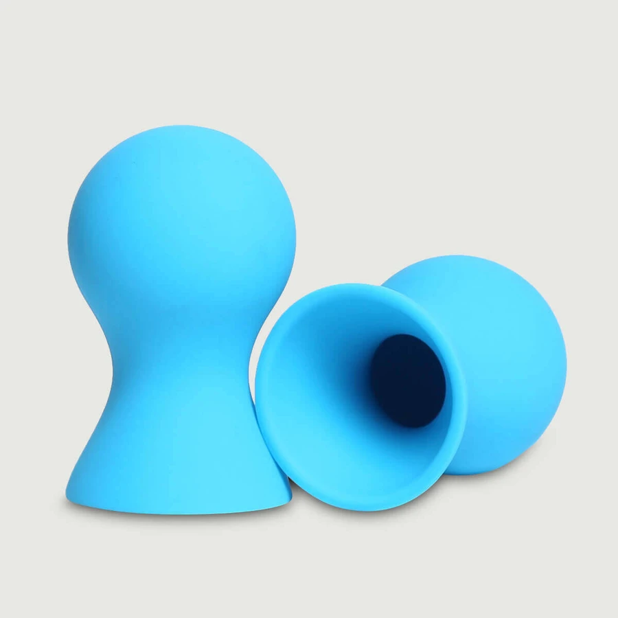 Ventosas de silicona para pezones - Azul claro